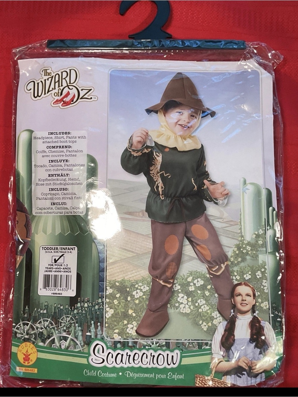 WIZARD of OZ SCARECROW … Child Costume by Rubie’s Toddler/Infant Age 2 - 4